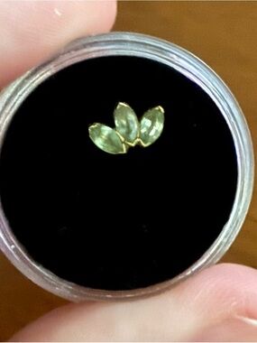 BVLA Gold-Set Green Marquise Crystal Studs - Women Jewelry